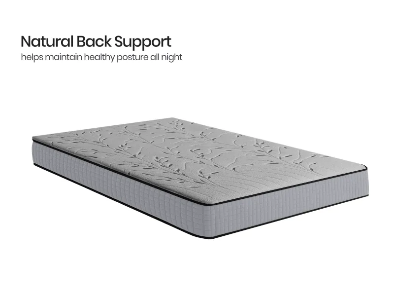 Rio Engineered Wood Queen Bed With Mattress Queen Latex Foam (78 x 60 x 6 inches)